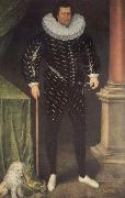 unknow artist The Well-dressed gentleman of 1590 France oil painting reproduction